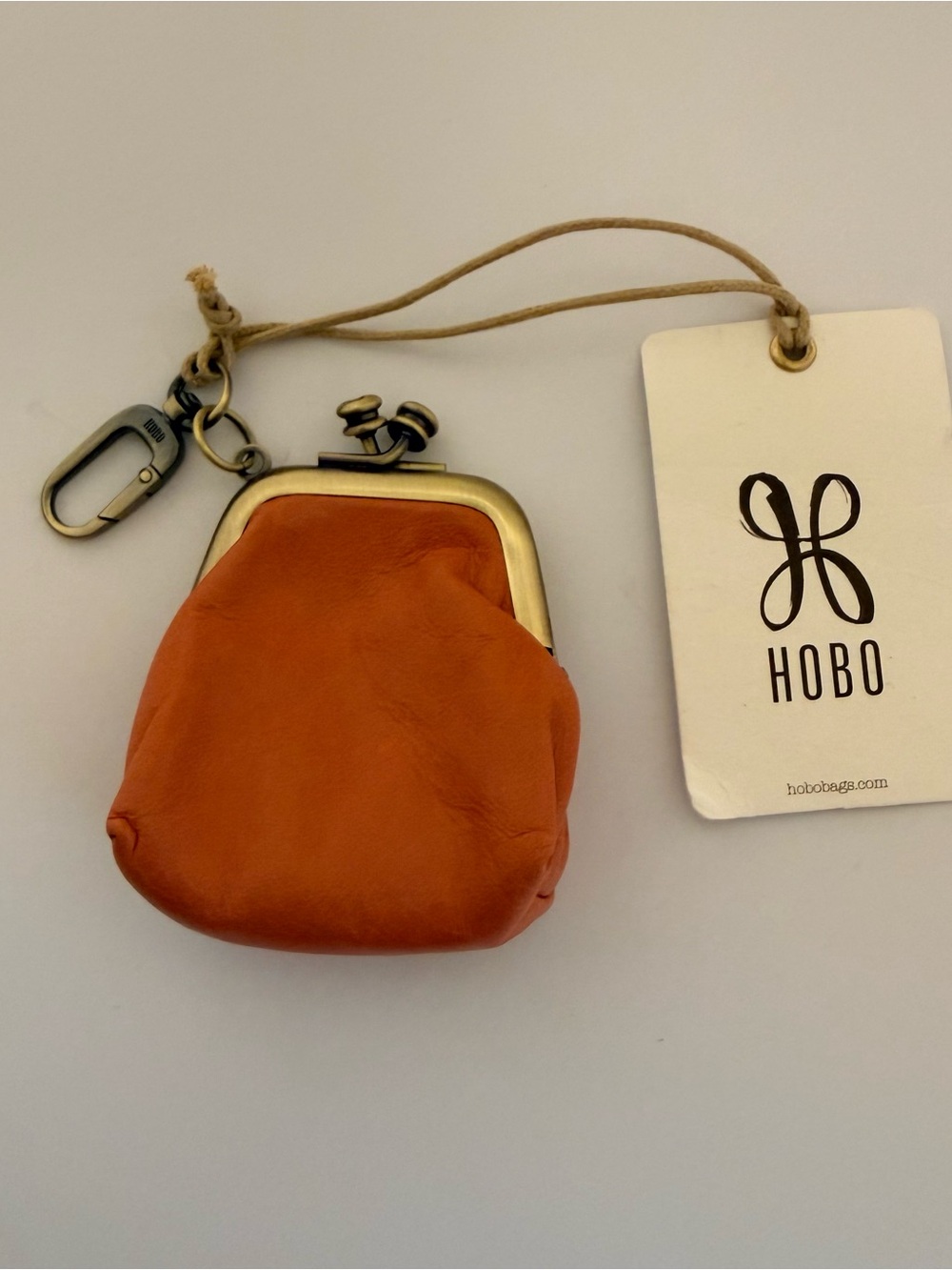 NWT HOBO Run Frame Pouch Cherry Blossom Leather Coin Purse - Picture 2 of 7
